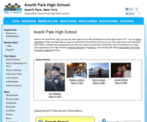 averillparkhighschool.org: Averill Park High School
Averill Park High School is a high school website for Averill Park alumni. Averill Park High provides school news, reunion and graduation information, alumni listings and more for former students and faculty of Averill Park HS in Averill Park, New York