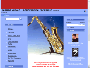 damamme-musique.com: Librairie Musicale
Toutes vos partitions en ligne dans la plus grande librairie musicale Livraison Gratuite