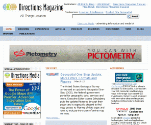 directionsmag.com: All Things Location - Directions Magazine
GIS News, Articles, Maps, Data, Tools