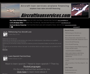 aircraftloanservices.com: Aircraft loan services airplane financing
airplane loan rates aircraft financing