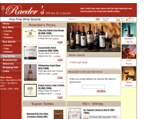 raederswines.com: Raeders Wines & Liquors
Raeders is New York's fine wine store with the best selection and lowest prices for wines and spirits online