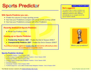 sportspredictor.co.uk: Sports Predictor
Sports Predictor