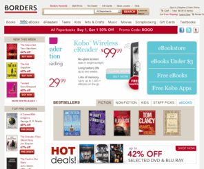 boarderbook.com: Borders - Buy Books, Used Books, Music, DVDs & Blu-ray Online
The best online bookstore to buy books, music, DVDs, Blu-ray, gifts, toys & games. Free shipping on $25 orders.