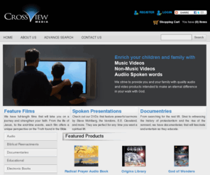 crossviewmedia.com: Cross View Media
Cross View Media :  - Feature Films Nature Sermons on DVD Documentaries Biblical Reenactments Musical Nature Audio Software Kids Educational Electronic Books Healthy Living ecommerce, open source, shop, online shopping