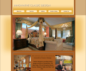 innovativeclassicdesign.com: Interior design from interior designers in Bucks County, PA - Innovative Classic Design
The interior designers at Innovative Classic Design provide classic interior design services in Doylestown, PA, New Hope and throughout Bucks County.