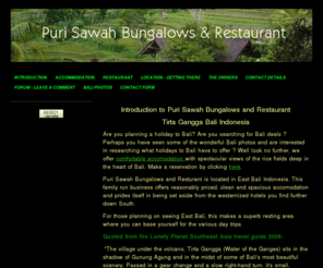 purisawah.com: Puri Sawah Bungalows & Restaurant - Introduction
Puri Sawah Bungalows & Restaurant - Introduction