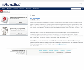 autosoln.com: Home
AutoSol specializes in solving challenges of SCADA applications for Oil & Gas, Pipelines, WasteWater and manufacturing industries including Automotive, Food and Beverage, Data Centers, and many more. With system integration and software solutions, AutoSol can often help extend the life of your older legacy systems as well as update to new technologies by upgrading obsolete outdate hardware.
