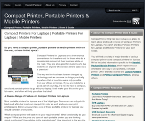 compactprinter.org: Compact Printer Store and Guide - Mobile or Portable Printers for Laptops
Compact Printer Store and Guide - Mobile or Portable Printers for Laptops