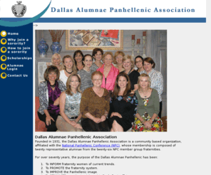 dallaspanhellenic.org: Dallas Alumnae Panhellenic Association - Home
Dallas Alumnae Panhellenic Association