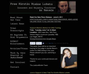 justice4kirstin.com: Free Kirstin Blaise Lobato:  Innocent and Unjustly Convicted in Nevada
