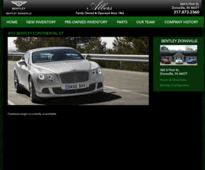 albersrollsbentley.com: Bentley Zionsville
Official site of Bentley Zionsville, Genuine Crewe Parts, Bentley Motorcars, and Crewe Rolls-Royce parts