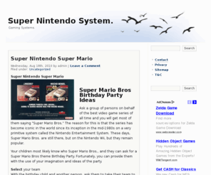 supernintendosystem.info: Super Nintendo System.
Gaming Systems.