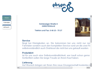 fahrradhandlung.com: Herzlich Willkommen bei der Fahrradhandlung Helmuth Ebsen in Bklund !
