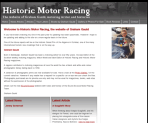 historicmotorracing.co.uk: Historic Motor Racing, the website of Graham Gauld, motoring writer, photographer and historian
