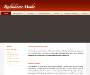 radhakantamatha.org: Welcome to Radhakant Matha : History
