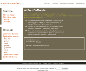 untourdumonde.com: UNTOURDUMONDE - Organisation d'un voyage autour du monde : Un tour du monde
Organisation d'un voyage autour du monde : Un tour du monde