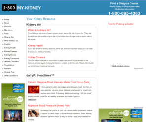 1800-yourkidney.com: 1-800-My-Kidney | Your Kidney Resource
Home Page