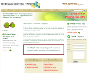 find-pension.com: The Pension Drawdown Company - Pension Advice and Unsecured Income Plans
The Pension Drawdown Company provides advice on all aspects of pension planning and investments, including unsecured income plans; a way for pension-holders to receive regular income from their pensions while leaving the bulk of the fund invested.