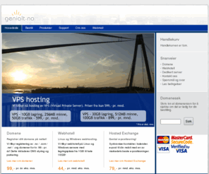kral.no: Genialt.no
Vi tilbyr domene, Webhotell, Dedikert Server og Microsoft Exchange 2010 Hosting.