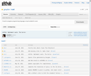 rust-proof.org: graydon/rust - GitHub
A work-in-progress programming language; not yet suitable for users