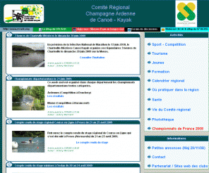 crcack.org: Comité Régional Champagne Ardenne de Canoë - Kayak
CRCACK : Comit Rgional Champagne Ardenne de Cano - Kayak, sports, comptitions, tourisme, jeunes, vie du comit rgional, ou pratiquer  