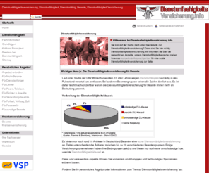 dienstunfaehigkeit.com: Dienstunfähigkeitsversicherung: Dienstunfähigkeit absichern mit Dienstunfähigkeitsversicherung
Die Dienstunfähigkeitsversicherung schützt Beamte vor Dienstunfähigkeit. Die Dienstunfähigkeitsversicherung zahlt die vereinbarte Dienstunfähigkeitsrente.