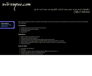 nvirenque.com: nvirenque.com - Présentation
nvirenque.com : Nicolas Joubert - Développeur web