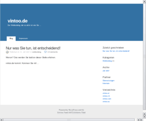 vintoo.de: Der andere Webkatalog | vintoo.de
Der Webkatalog, der so aktiv ist wie Sie …