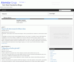 alemdargrup.net: alemdargrup | Farklı Bir Paylaşım Blogu
Bilgi  teknoloji ve her türlü bilginin üzerine yoğunlaşan kişisel bir web günlüğü.