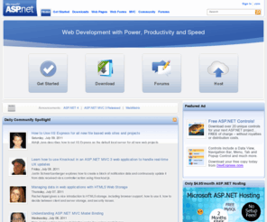 getasp.net: Home: The Official Microsoft ASP.NET Site
Official Microsoft ASP.NET site. Learn & Download ASP.NET and ASP.NET MVC. Find answers in the forums. Official news, blogs, tutorials and videos.