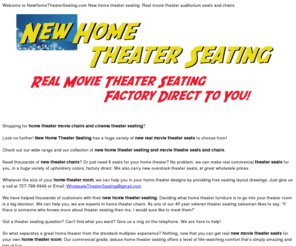 newhometheaterseating.com: New Home Theater Seating
New home theater seating. Real movie theater auditorium seats and chairs.