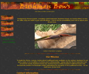 bushmenbows.com: Bushmen Bows
 Custom Built Tradional Bow and Arrows