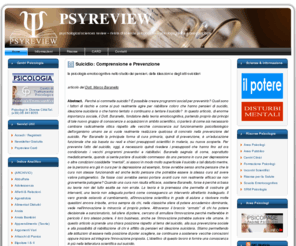 psyreview.org: Psyreview - rivista di scienze psicologiche articoli scientifici di psicologia pubblicazioni psicologia clinica psicologia emotocognitiva psicopatologia generale disturbi mentali
psychological sciences review scientific director Dr. Marco Baranello italian psychologist and scientist founder of emotocognitive paradigma a new theory about body and brain work | Rivista di Psicologia articoli di psicologia emotocognitiva