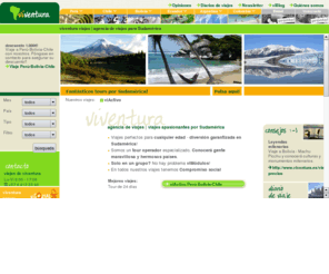 viventura-network.com: Viajes Sudamérica | agencia de viajes  | viventura
viventura, agencia de viajes para Sudamérica: itinerarios apasionantes y pequeños grupos. Disfrutará de los viajes con mucha diversión. Encontrará información detallada en nuestra página web.