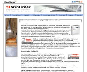 winorder.de: Kassensoftware, Kassenprogramm, Lieferservice software, Kassen programm, Gastronomie, Bestellsoftware, Pos
Pixelplanet GmbH ist Ihr Spezialist in Sachen Kassensoftware. - Kassensoftware, Kassenprogramm, Lieferservice software, Kassen programm, Gastronomie, Bestellsoftware, Pizza, Winorder, Bringdienst, Kellnerkasse, Liefersoftware, Gastro, Restaurant, download, Asia, Bestellprogramm, taxi, Pizzasoftware, restaurante, Pos, Pizzeria, restaurants, Win-order, Gastrokasse, für