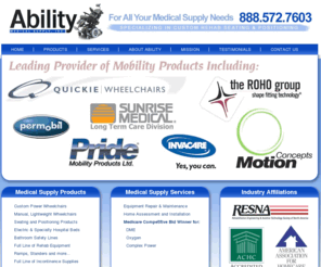 abilitymedicalsupplyinc.com: Ability Medical Supply
Ability Medical Supply is the leading provider of a diverse selection of mobility products and services.