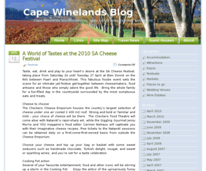 cape-winelands.co.za: Cape Winelands Blog
Cape Winelands accommodation, news and reviews, festivals and events