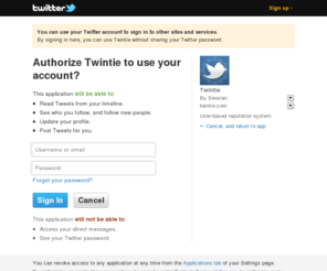 twintie.com: Twitter
Twitter is without a doubt the best way to share and discover what is happening right now.