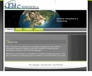 elitetranslationsllc.com: About Us - A WebsiteBuilder Website
A WebsiteBuilder Website