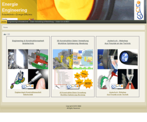 encyco.ch: Uebersicht
Engineering & Konstruktionsarbeit
Solartechnik, 3D Konstruktion Daten Verwaltung
Workflow Optimierung /Beratung, Joytech.ch - Webshop
Aus Freunde an der Technik