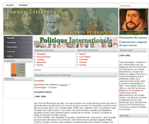 france-litterature.com: France Littérature - Accueil
France Littérature - Présentation des auteurs depuis l'antiquité.