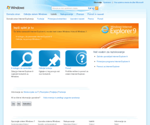 ie9.si: Čudoviti svet spleta z Internet Explorer 9
Najavljamo bogatejši splet, ki navduši vse vaše čute. Bodi eden prvih in spoznaj, kaj je novega v Internet Explorer 9.
