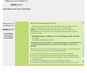 wineselect.info: WINESELECT - Der Wein ist ein Geschenk der Götter... 'Wir verkaufen nur
den Wein, den wir selbst auch trinken.'                   
Meirer,Wolfgang,Wein,Wine,Vino,Verkauf, Neustadt,Weinstrasse,Pfalz
WINESELECT - Der Wein ist ein Geschenk der Götter... 'Wir verkaufen nur den Wein, den wir selbst auch trinken.'