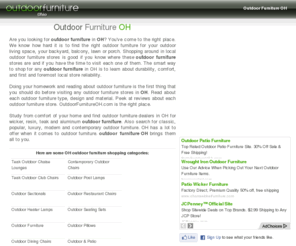 outdoorfurnitureoh.com: Outdoor Furniture OH
Outdoor Furniture OH offers wide variety of outdoor furniture in OH.