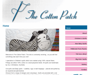 cotton-patch.net: Home   - cotton patch
Cotton Patch Embroidery - bespoke quilt and bedspread design in Melbourne, Australia