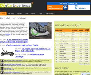 ecarexperience.nl: Home - eCarConnect
Homepage met nieuws over eCarConnect en eCarExperience
Korte verhaaltjes over al het nieuwe op onze verhuur website
elektrische auto is te huur en te koop al jaren lang