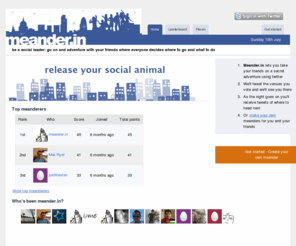 meander.in: meander.in - release your social animal
