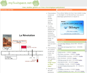 mytoolspace.net: frise chronologique historique : creer, imprimer, modifier et generer pdf, excel, openoffice
frise chronologique historique : creer, editer, modifier, imprimer et generer en pdf Excel, OpenOffice