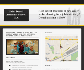 hulendentalassist-school.com: Hulen Dental Assistants School LLC. Fort Worth, Texas
Hulen Dental Assistants School LLC Fort Worth Texas