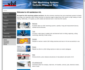 camfacture.com: Home | CNC Machining Systems and Tools | vhf camfacture AG
vhf is a manufacturer of highly precise, fast and robust CNC machining systems for milling, engraving, drilling, deburring, chamfering and cutting threads.